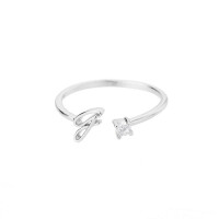 Buchstaben Ring Silber aus Metall Unisex - Buchstabe G