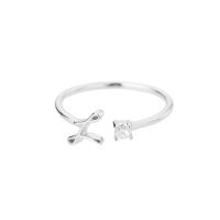 Buchstaben Ring Silber aus Metall Unisex - Buchstabe L