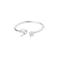 Buchstaben Ring Silber aus Metall Unisex - Buchstabe S