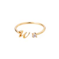 Buchstaben Ring Goldfarben aus Metall Unisex - Auswahl von A-Z