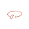 Buchstaben Ring C Roségold aus Metall Unisex