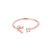 Buchstaben Ring R Roségold aus Metall Unisex