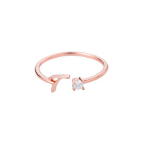 Buchstaben Ring T Roségold aus Metall Unisex