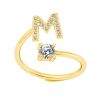 Zehenring Buchstaben Goldfarben aus Messing Unisex I