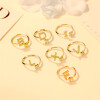 Zehenring Buchstaben Goldfarben aus Messing Unisex U