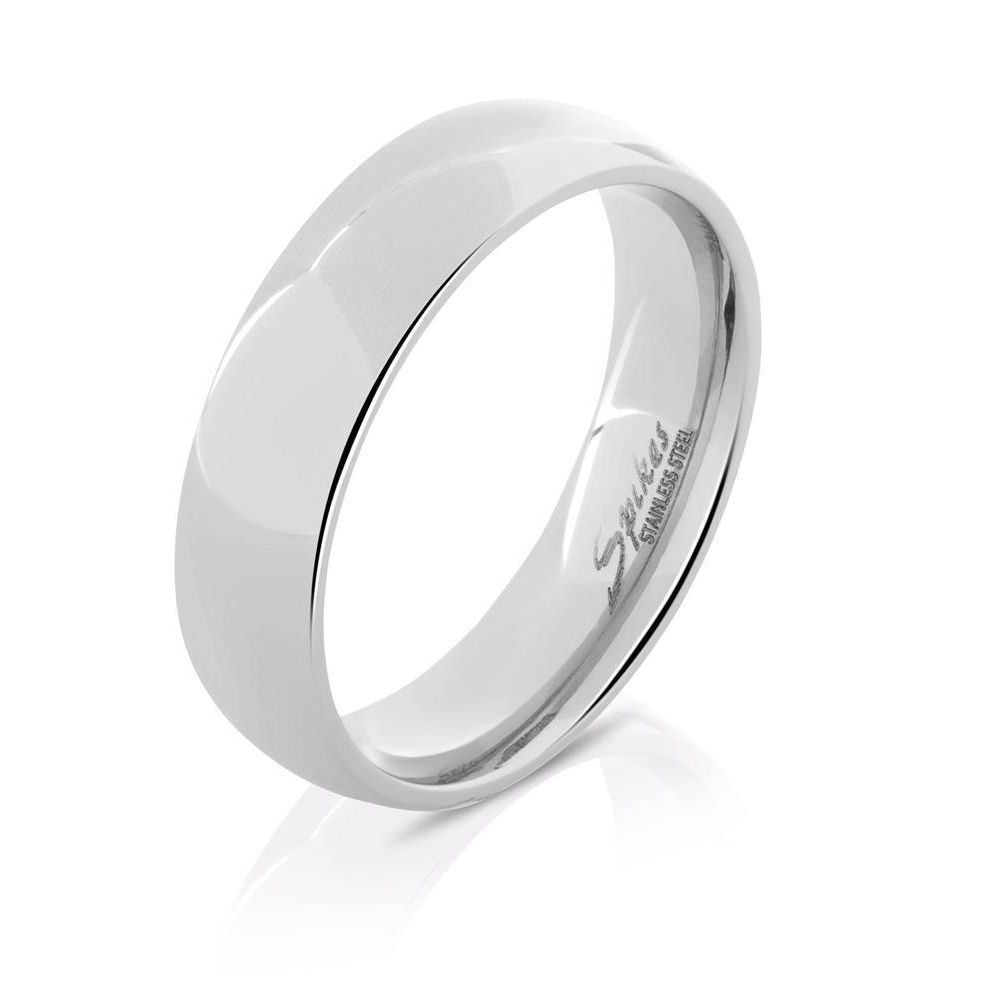 Ring hochglanzpoliert Silber aus Edelstahl Unisex, 9,99 €