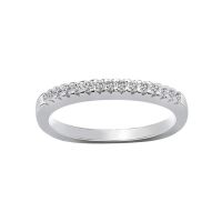 Ring mit 15 gefassten Kristallen aus 925 Silber Damen 57 (18,1)