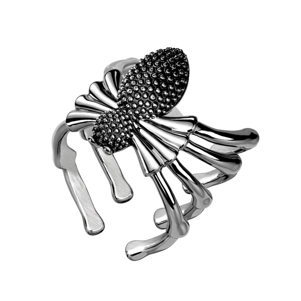 Ring mit Spinne massiv silber aus Edelstahl Herren 70 (22.3)