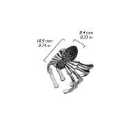 Ring mit Spinne massiv silber aus Edelstahl Herren 70 (22.3)