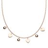 Kette mit Herzen und Kugeln verschiedene Varianten Edelstahl Damen