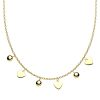 Kette mit Herzen und Kugeln verschiedene Varianten aus Edelstahl Damen gold