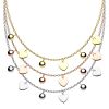 Kette mit Herzen und Kugeln verschiedene Varianten aus Edelstahl Damen gold