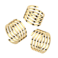 62 (19.7) Ring Spirale goldfarben aus Edelstahl für Damen