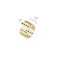 62 (19.7) Ring Spirale goldfarben aus Edelstahl für Damen