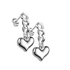 Ohrstecker mit Kettengliedern Herz Edelstahl Damen Gold