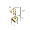 Ohrstecker mit Kettengliedern Herz Edelstahl Damen Gold