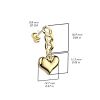 Ohrstecker mit Kettengliedern und Herz verschiedene Varianten aus Edelstahl Damen Silber