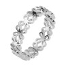 60 (19.1) Ring Ewigkeits-Blumen aus Edelstahl Damen