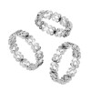 60 (19.1) Ring Ewigkeits-Blumen aus Edelstahl Damen