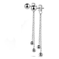 Ohrstecker mit Ketten und Kugeln Edelstahl Damen