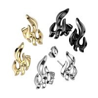 Ohrstecker Flamme verschiedene Varianten aus Edelstahl Unisex gold