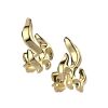 Ohrstecker Flamme verschiedene Varianten aus Edelstahl Unisex gold