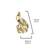 Ohrstecker Flamme verschiedene Varianten aus Edelstahl Unisex gold