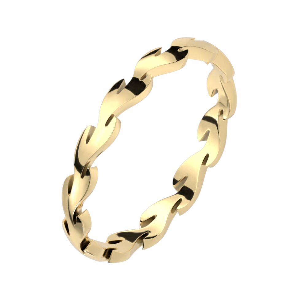 Ring Rankenmotiv gold aus Edelstahl Damen 52 (16.6)