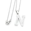 Buchstaben-Kette A-Z mit Strass Silber aus Edelstahl Damen N