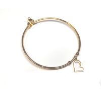 Armreifen mit Herzanhänger und Haken-Verschluss...