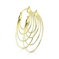 Creolen Boho Style oval aus Edelstahl Damen gold