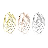 Creolen Boho Style oval aus Edelstahl Damen gold