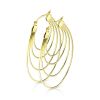 Creolen Boho Style oval aus Edelstahl Damen gold