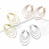 Creolen Boho Style oval aus Edelstahl Damen gold