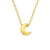 Kette Mond goldfarben aus 925 Silber Damen