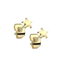 Ohrstecker Stern verschiedene Farben aus Titan für Damen silber