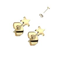Ohrstecker Stern verschiedene Farben aus Titan für Damen silber