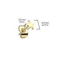 Ohrstecker Stern verschiedene Farben aus Titan für Damen silber