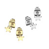 Ohrstecker Stern verschiedene Farben aus Titan für Damen silber