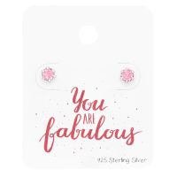Ohrstecker rosa Kristall "you are fabulous" aus...