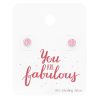 Ohrstecker rosa Kristall "you are fabulous" aus 925 Silber Damen