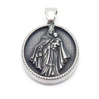 Anhänger Amulett heilige Motive Silber aus Edelstahl Unisex