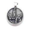 Anhänger Amulett heilige Motive Silber aus Edelstahl Unisex