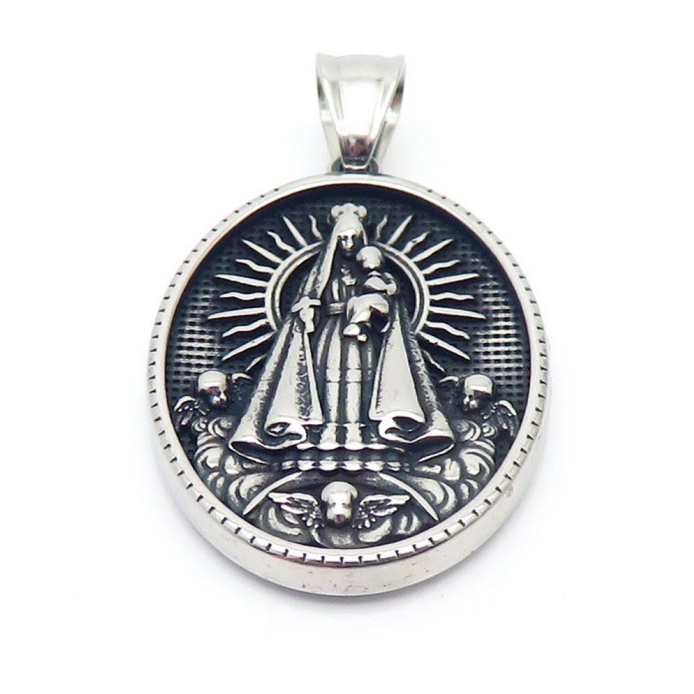 Anhänger Amulett heilige Motive Silber Edelstahl Unisex