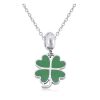 Kette Kleeblatt Silber aus Edelstahl Damen