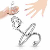 Zehenring Herz Silber aus Messing Unisex