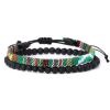 Doppel-Armband Lava-Perlen Ethno-Style "Grün" Unisex