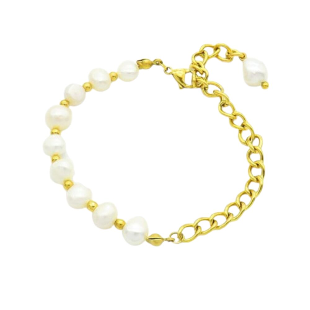 Armband Boho Perlen verschiedene Farben aus Edelstahl Damen gold