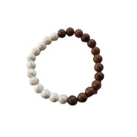 Armband 8mm Perlen Holz/Naturstein Unisex - in 4 Varianten