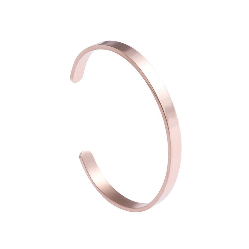 Armreifen Basic 6 mm aus Edelstahl Damen rosegold